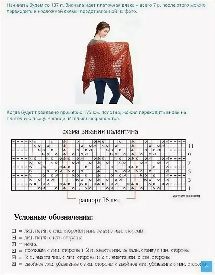 Красивый палантин спицами схема и описание Палантин спицами OK.RU Вязание, Женские шарфы, Вязание крючком накидки