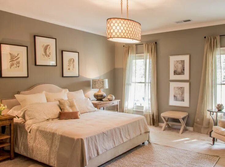 Краска бежевая для стен в интерьере В какой цвет покрасить стены Home decor bedroom, Bedroom design, Bedroom interio