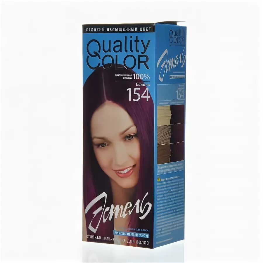 Краска божоле фото Гель-краска для волос ESTEL QUALITY Color стойкая 154 Божоле