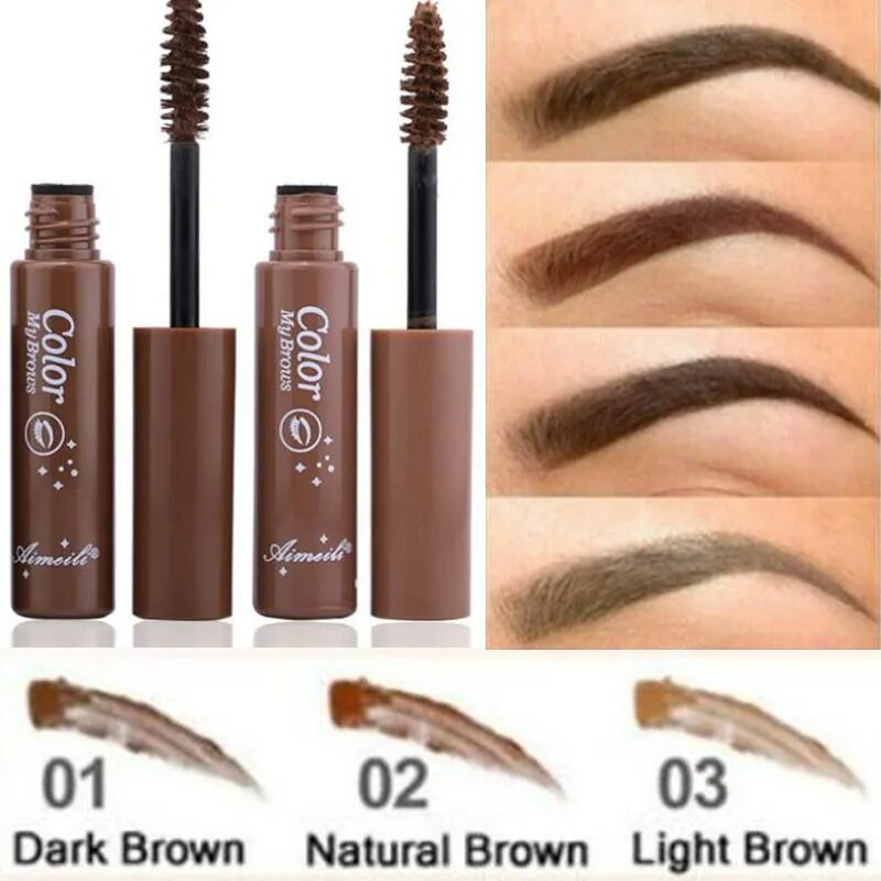 Краска для бровей коричневая фото Паста для бровей Feng Eyebrow Стереоскопический крем для бровей - лучшие товары 
