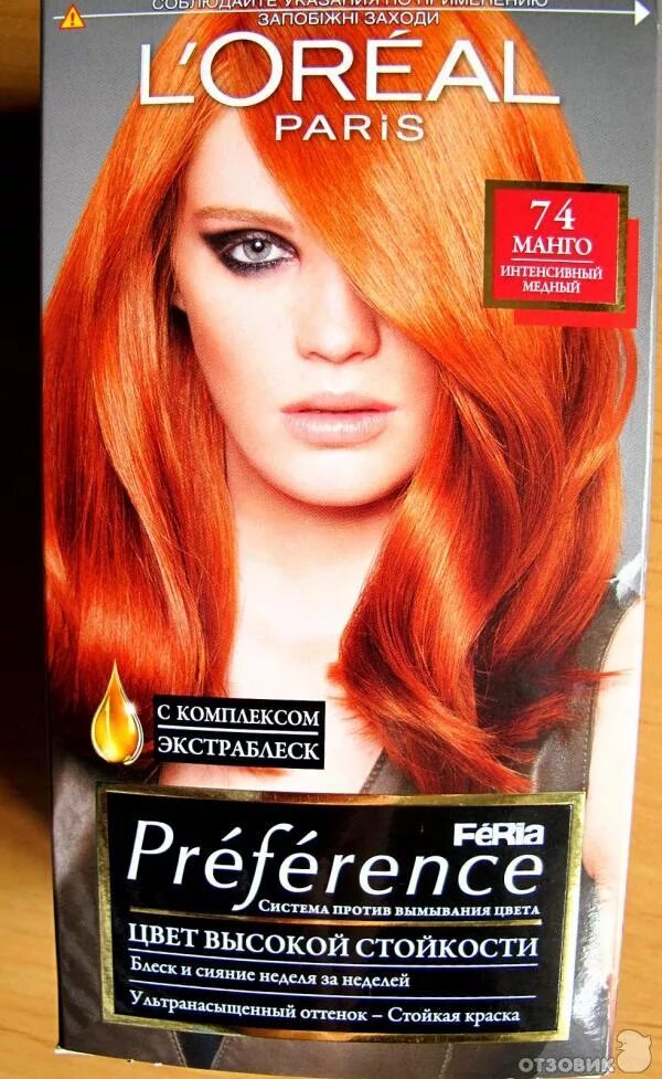 Краска для рыжего цвета фото Отзыв о Краска для волос LOREAL Feria Preference Невероятно насыщенный цвет - ог
