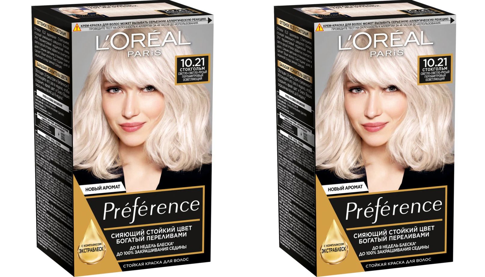 Краска для волос 10 фото отзывы L'Oreal Paris Краска для волос 10.21 Стокгольм, 270 мл, 2 шт - купить с доставко