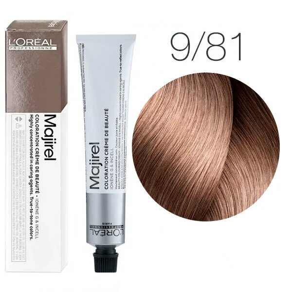 Краска для волос 9 отзывы фото Купить L'Oreal Professionnel Majirel 9.81 (Очень светлый блондин мокка пепельный