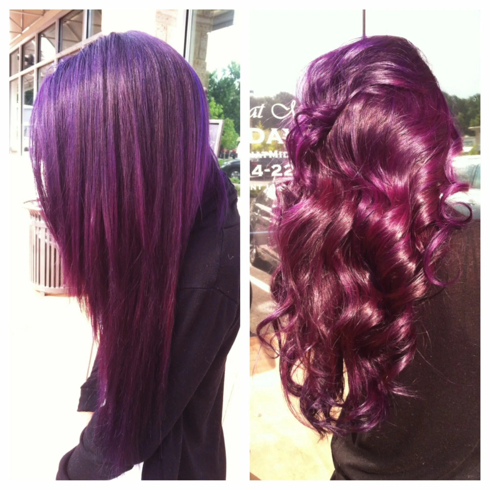 Краска для волос баклажан фото на волосах Pravana magenta & violet on Asian hair Asian hair, Wild hair color, Plum hair