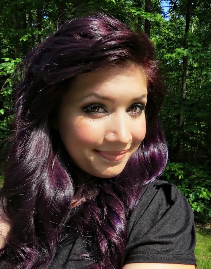 Краска для волос баклажан фото на волосах The Eagals Nest: How To Dye Your Hair Purple Hair color purple, Dark purple hair