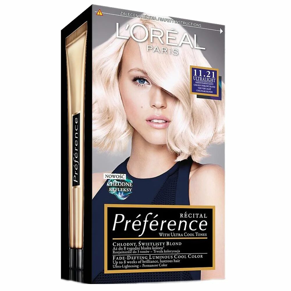 Краска для волос блонд фото отзывы L`Oreal Стойкая краска для волос Preference тон 11.21 ультраблонд перламутровый 