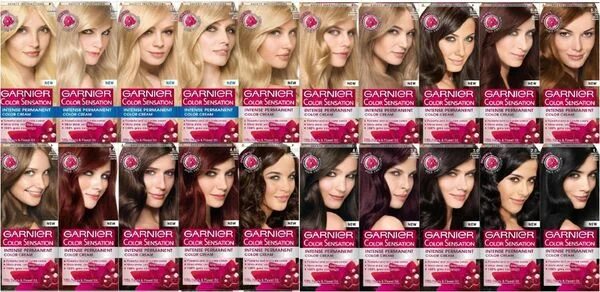Краска для волос бренды фото Краска для волос Гарньер (Garnier) - Фото на волосах, палитра цветов и оттенков 