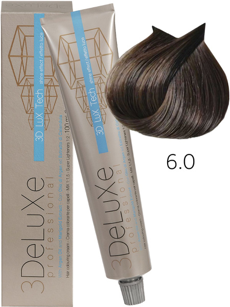 Краска для волос делюкс фото отзывы 3DELUXE PROFESSIONAL 6.0 Крем-краска для волос ТЕМНЫЙ БЛОНДИН, 100мл - купить с 