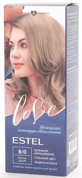 Краска для волос эстель 8.0 фото ESTEL Love крем-краска 8/0 Светло-русый