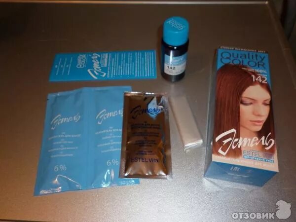 Краска для волос эстель фото упаковки Отзыв о Гель-краска для волос Эстель Quality Color Стойкий цвет волос надолго!