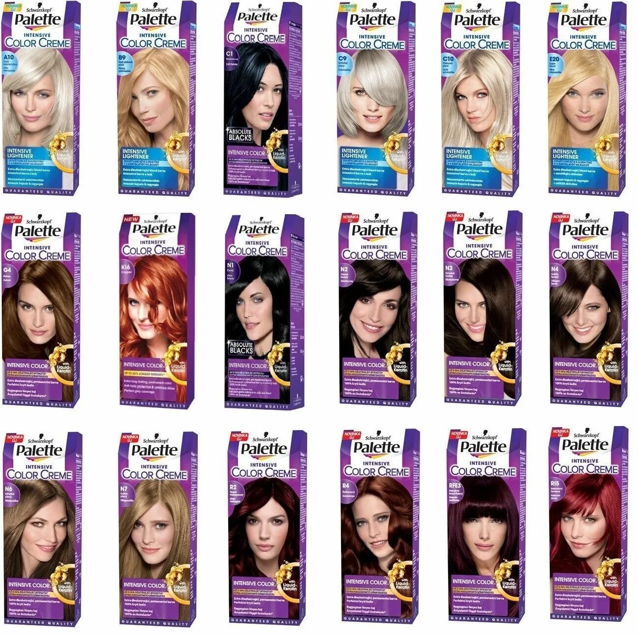 Краска для волос фото и название Schwarzkopf палитра интенсивный цвет унисекс крем с кератином цвет волос eBay