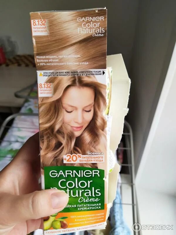 Краска для волос гарньер 8.1 фото Отзыв о Краска для волос GARNIER Color Naturals 8.132 "Натуральный светло-русый"