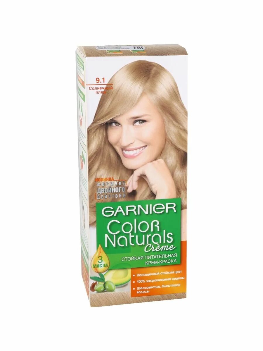 Краска для волос гарньер 9.1 фото Крем-краска "Garnier" Color Naturals 9.1, солнечный пляж. Garnier 188754246 купи