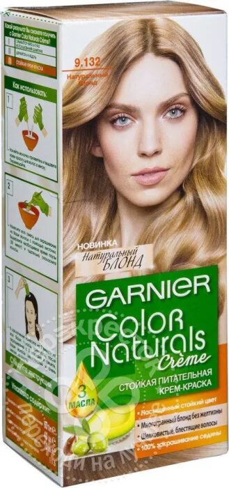 Краска для волос гарньер 9.132 фото Крем-краска для волос "Garnier" Color Naturals, 9.132 Натуральный блонд купить в