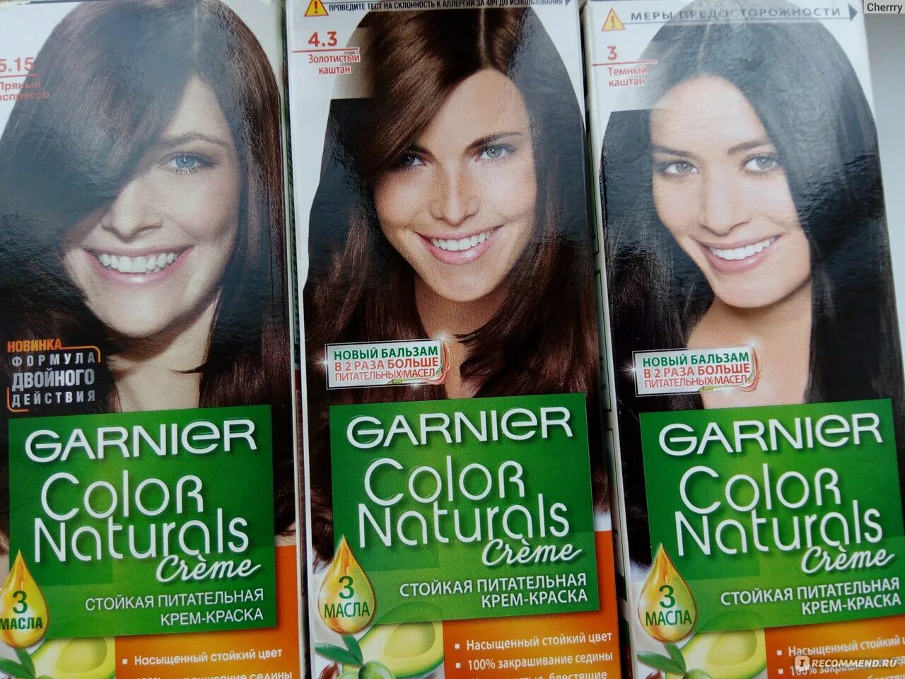 Краска для волос гарньер каштан фото Краска для волос Garnier Color naturals "Глубокое питание, насыщенный цвет" - " 