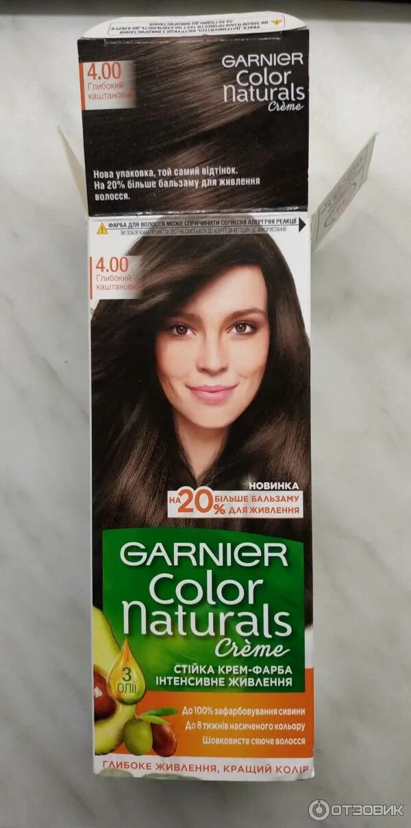 Краска для волос гарньер каштановый фото Отзыв о Краска для волос GARNIER Color Naturals каштан Старый друг - лучше новых