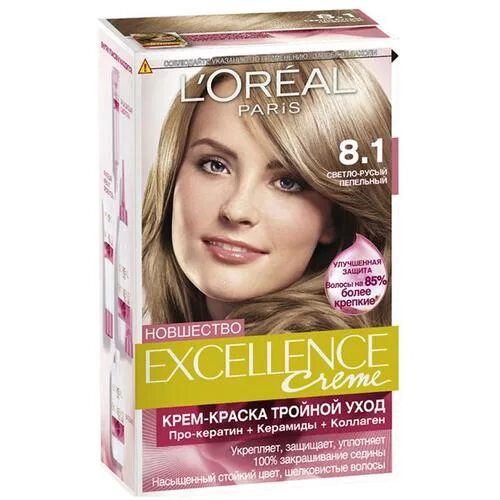 Краска светло русый фото отзывы Купить краска для волос loreal эксэланс 8.1 светло-русый пепельный производителя