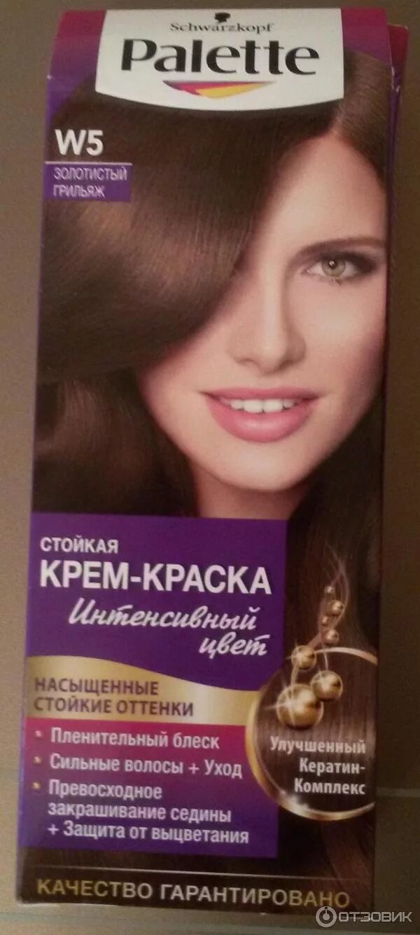 Краска золотистый кофе фото Отзыв о Стойкая крем-краска Palette W5 "Золотистый грильяж" Хорошая бюджетная кр