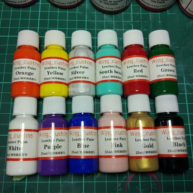 Краски для кожи фото Кроссовки на заказ кожа пигменты Diy Изменение цвета краски специальные 25 мл 15
