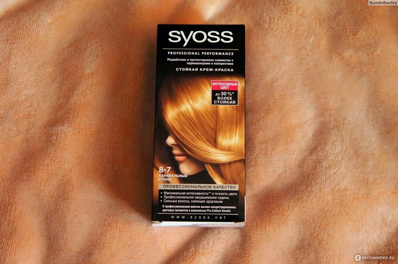 Краски для волос карамельный блонд фото Краска для волос SYOSS Professional Performance - "Оттенок 8-7, карамельный блон