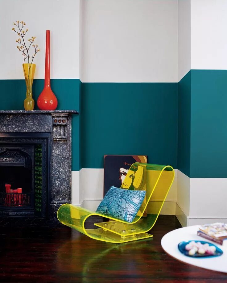 Краски в интерьере фото Bande punch Interior, House interior, Interior walls