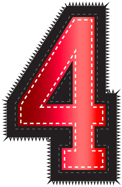 Красная 4 фото Red Sport Style Number Four PNG Clip Art Image Art logo, Clip art, Art images