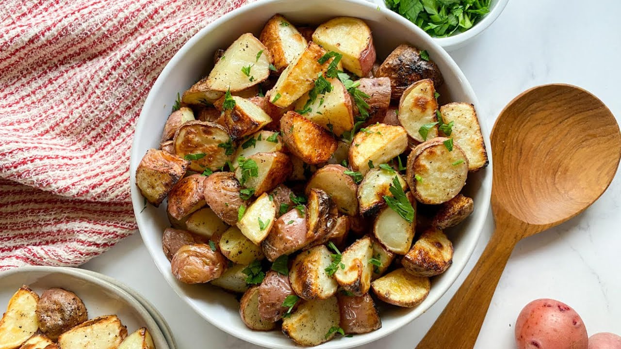 Красная картошка рецепт с фото Roasted Red Potatoes Recipe - YouTube