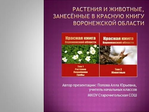 Красная книга воронежской области фото Презентации на тему Воронеж, Воронежская область к классному часу