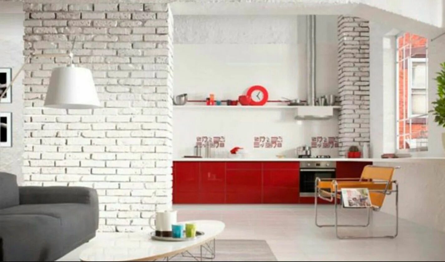 Красно белый кирпич в интерьере Pin by Саша Бурлакова on kitchen Home decor, Decor, Furniture