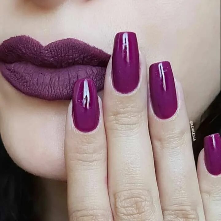 Красно фиолетовый цвет маникюра Pin on UÑAS Berry nails, Pretty nails, Beautiful nail polish