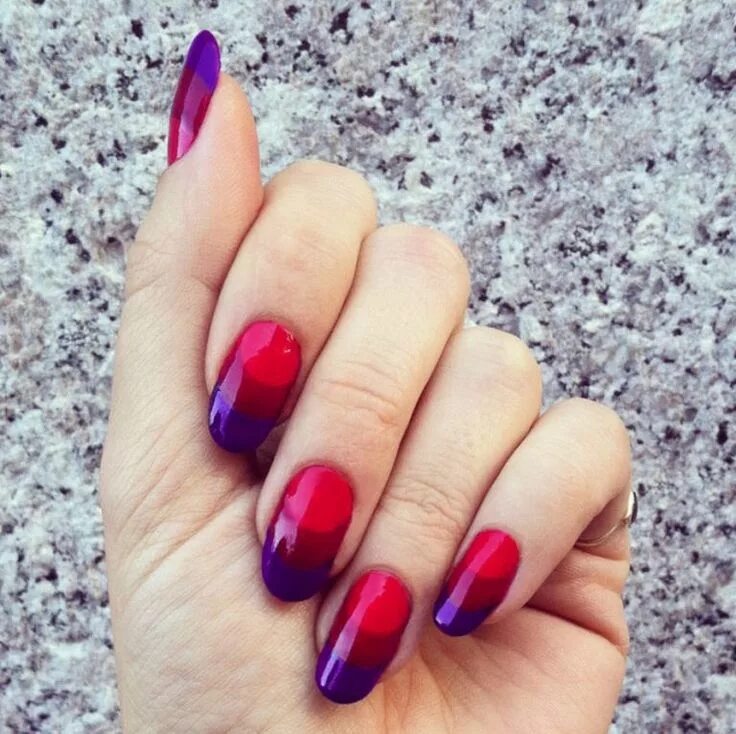 Красно фиолетовый цвет маникюра The Coolest Nail Art Ideas For Fall 2017 Nail art, Fall nail art designs, Minima