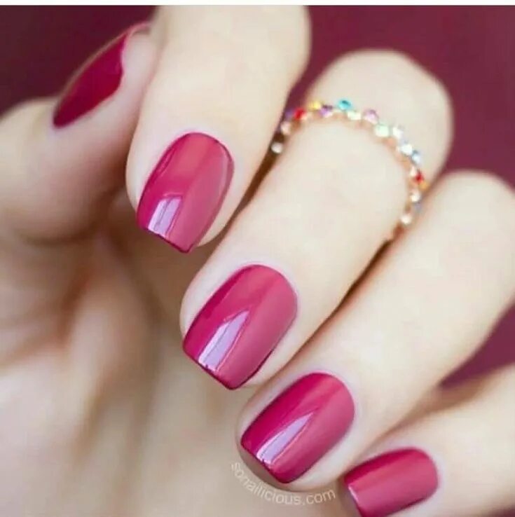 Красно розовый маникюр Pin by شيعيه سنيه on اغراض بنات Short acrylic nails, Nail art designs summer, Na