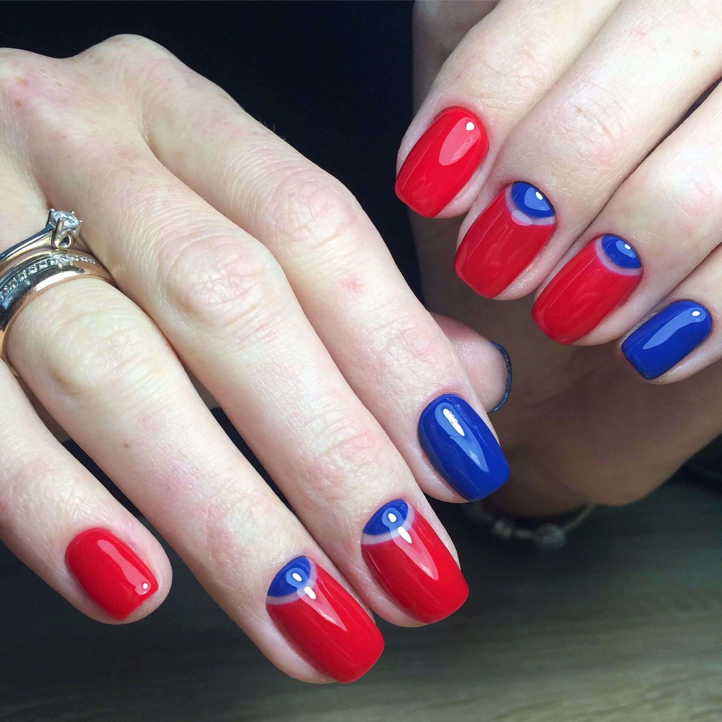 Красно синий маникюр Pin by Солнышко Лена on Мои работы Nails, Beauty