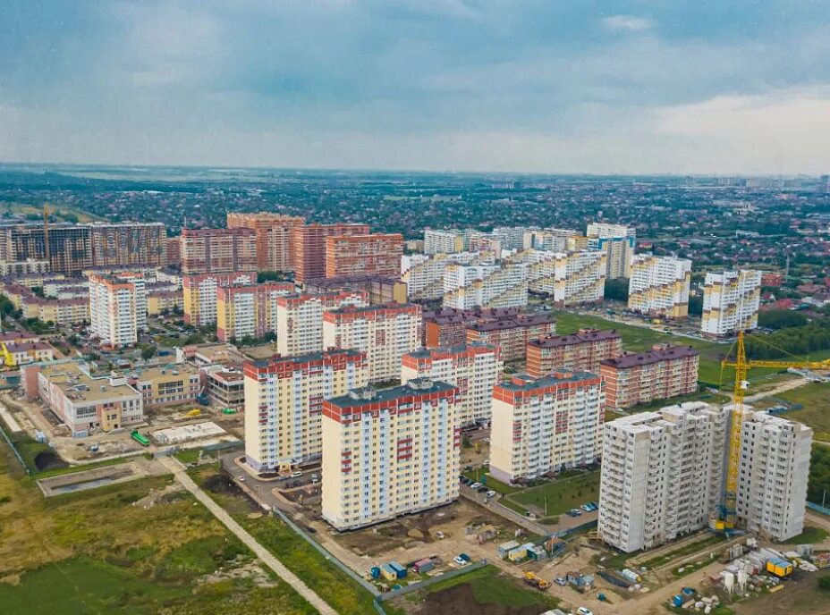 Краснодар молодежный фото Многоэтажная жилая застройка микрорайона "Молодёжный" в п. Березовом в г.Краснод