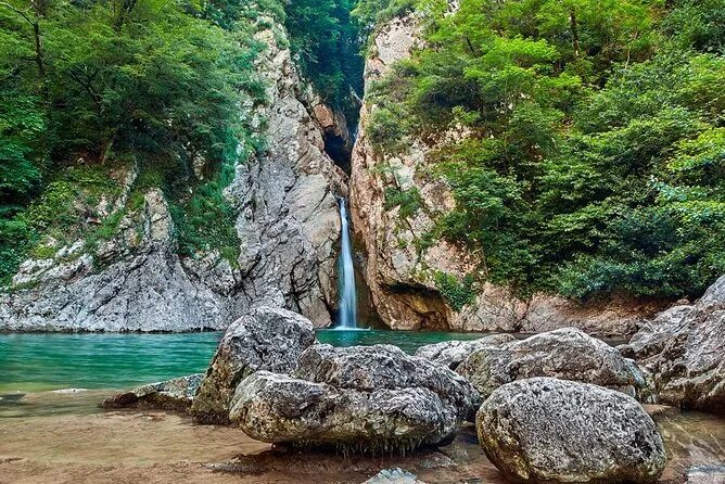 Краснодарский край достопримечательности фото с описанием 2024 (Sochi) Agura Canyon and Waterfalls Private Trekking Tour from Sochi