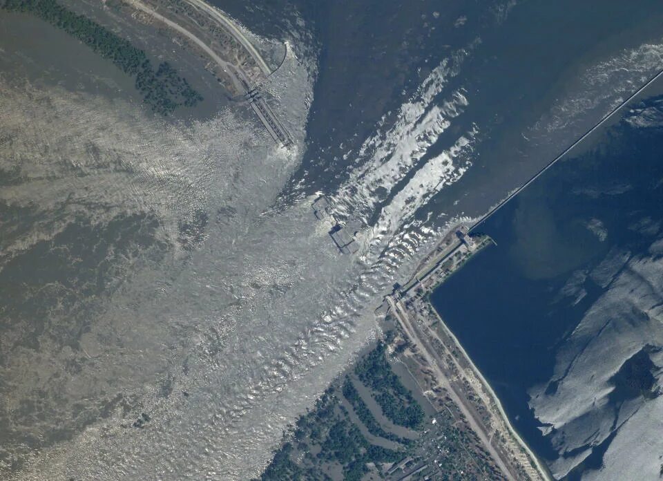 Краснодарское водохранилище сегодня фото со спутника U.S. eyes Russia in destruction of Ukraine’s Kakhovka dam