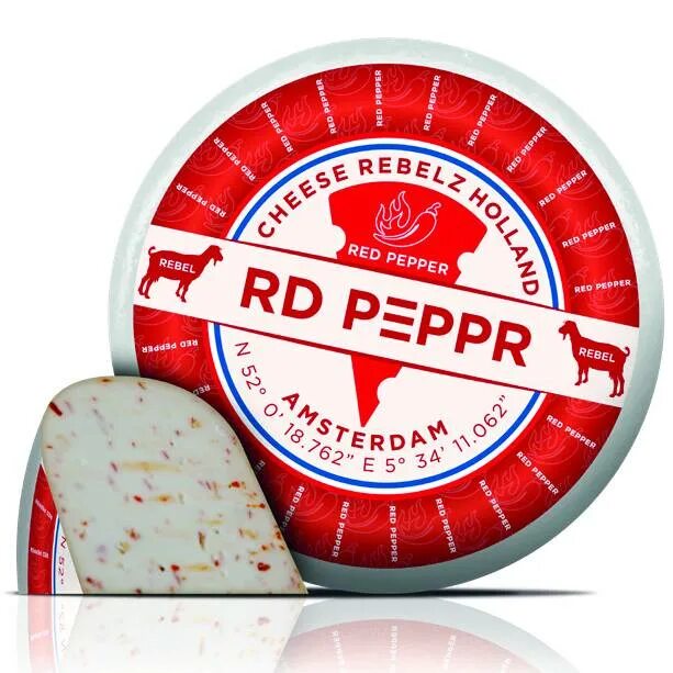 Красное белое сыры фото Сыр Red Pepper козий George Standard