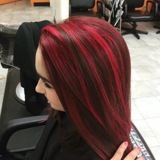 Красное мелирование на темные волосы фото Catchy Red Hair Highlights for Fall New Hair Color Ideas & Trends for 2017 Red h