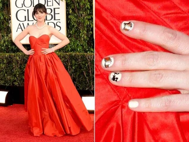 Красное платье какой маникюр Easy Celebrity Manicures & How to Nail Them Celebrity nails, Celebrity manicures