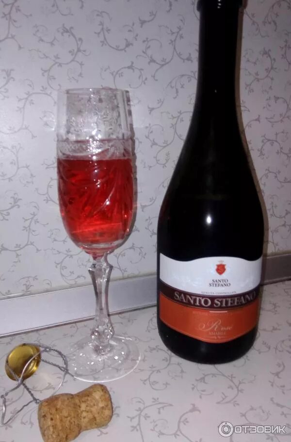 Красное шампанское фото Отзыв о Напиток винный газированный Santo Stefano Rose Не самый лучший, но охлаж