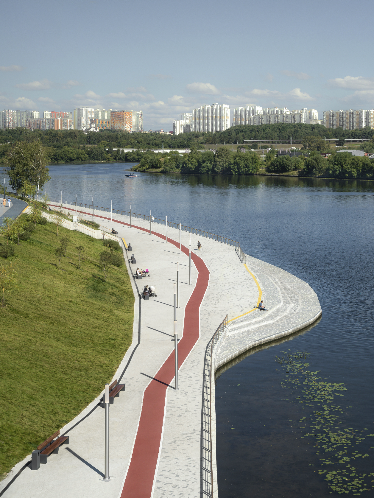 Красногорск набережная фото Riverfront landscape design, Krasnogorsk Amsterdam