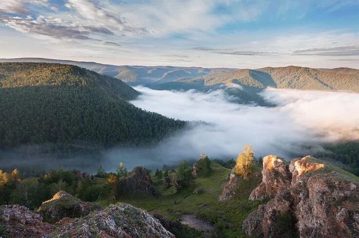 Красноярск горы фото Утро на Сивых скалах, Торгашинский хребет, Красноярский край St petersburg, Natu