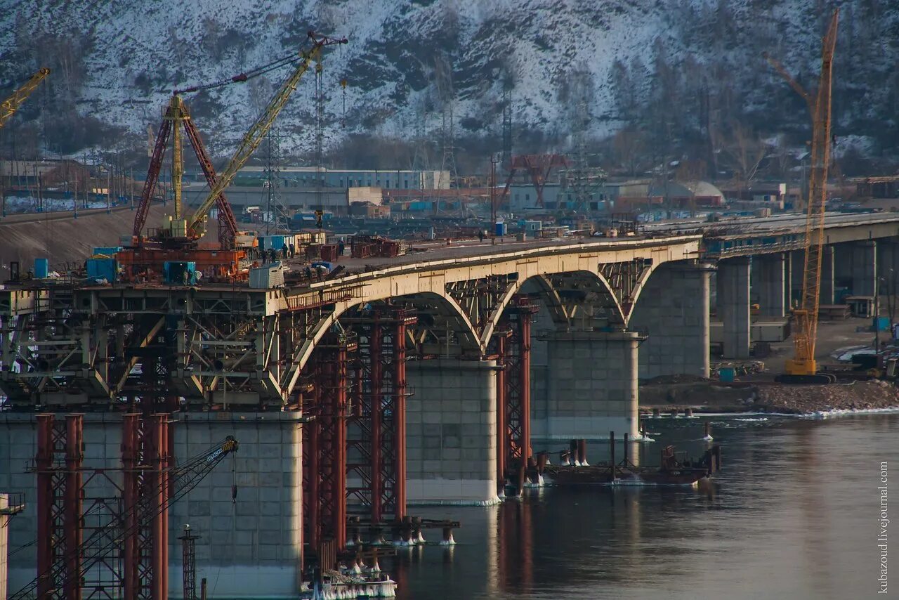 Красноярск мост через енисей фото Мосты на енисее - Фото