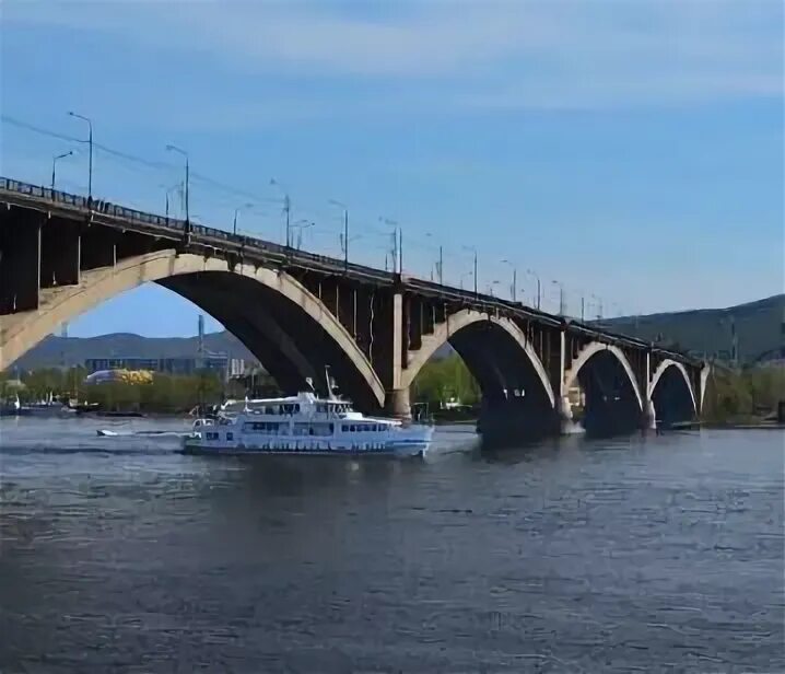 Красноярск мост через енисей фото Памятные места городов