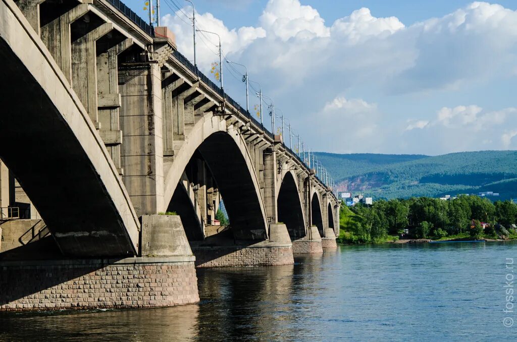 Красноярск мост через енисей фото Коммунальный мост
