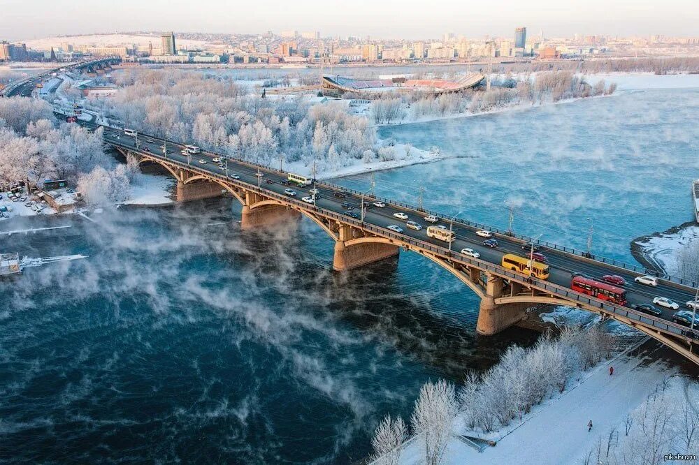 Красноярск сколько стоят фото Отличный зимний вид в Красноярске Пикабу