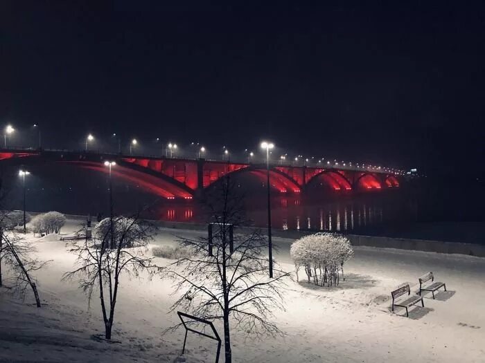 Красноярск зимой фото Communal Bridge in Krasnoyarsk Russia Krasnoyarsk, Outdoor, Russia