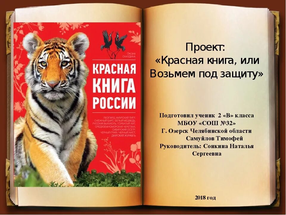 Красную книгу россии фото и названия Проект красная книга 2 класса