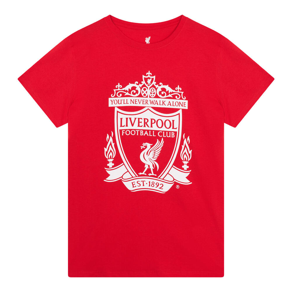 Красную у взрослых фото T-shirt logo Liverpool adulte - Rouge LIVERPOOL FC Decathlon