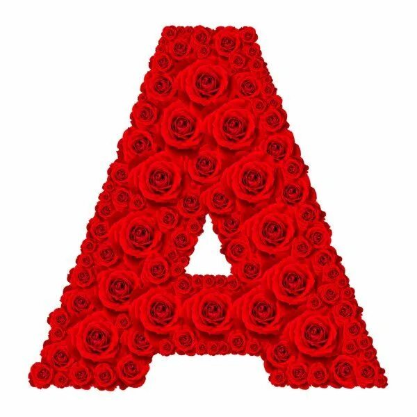Красные буквы фото В одной серии с 96603566 Rose alphabet set - Alphabet capital letter S made from